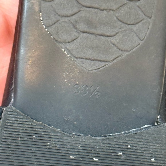 alexandre birman snake skin black T-strap sandals size 38.5 or 9 leather - Picture 12 of 12